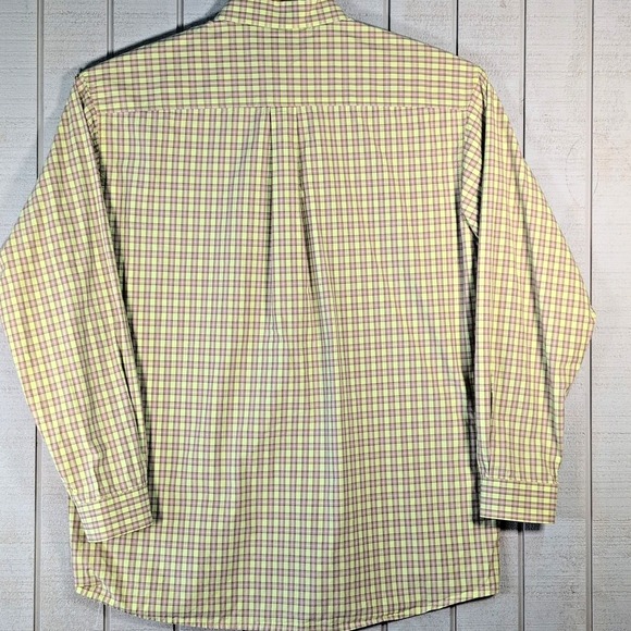 Cinch Dress Shirt Men's XXL Medium Lime Green Plaid Long Sleeve Western Cowboy - Picture 9 of 9